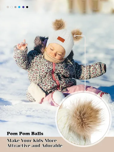 Vista 4 de Geyoga girls unisex-baby Beanie
