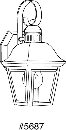 Vista 4 de Progress Lighting P5687-20 Andover para exteriores, 5-1/2 pulgadas de ancho x 12-1/2 pulgadas de alto, bronce