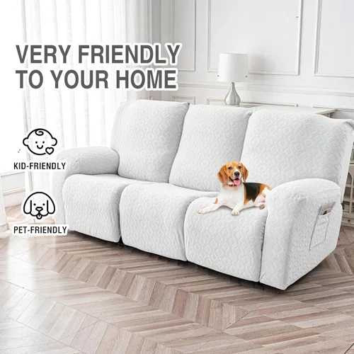 Vista 48 de Gennia Funda Impermeable para Silla Reclinable, Fundas Elásticas para Sofá Reclinable con Bolsillos, Fundas Lavables para Silla Reclinable Lazy Boy