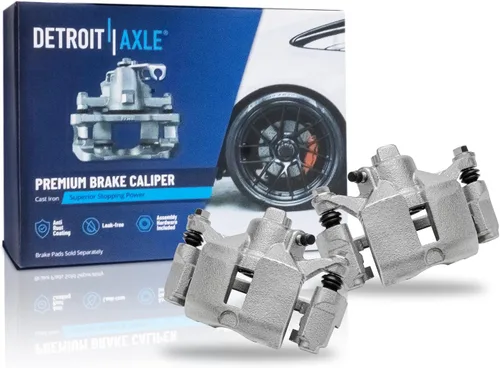 Vista 108 de Detroit Axle - Rotores de freno para Ford 2013-2019 Explorer Taurus Flex Lincoln MKT MKS, rotores de freno de disco ranurados perforados de repuesto