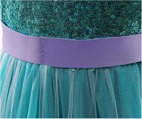Vista 5 de PURFEEL Vestido de fiesta de tul tutú con espalda en V para niñas