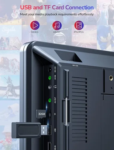 Vista 5 de Reproductores de DVD portátiles de 10.1 "para coche con entrada HDMI