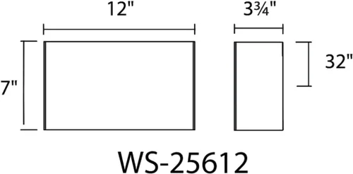 Vista 2 de WAC Lighting dweLED, aplique de pared LED Blok de 12 pulgadas 2700 K en negro