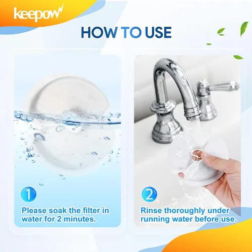 Vista 5 de KEEPOW Filtro de fuente para mascotas de repuesto para 67 oz/2L y 84 oz/2.5 L, paquete de 6 filtros de fuente para gatos compatibles con plástico