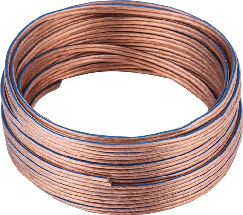 Vista 3 de Cables Direct Online Cable de altavoz calibre 14 14/2 conductores CCA (aluminio revestido de cobre), cable transparente de bajo voltaje transparente