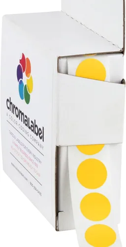 Vista 12 de ChromaLabel Kit de puntos verdes y rojos con código de color permanente de 1/2 pulgada, 2 cajas, 1000/caja