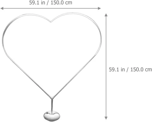 Vista 2 de LABRIMP Kit de soporte para globos, soportes de arco de corazón para decoración de bodas, kit de columna de globos pastel para fiesta