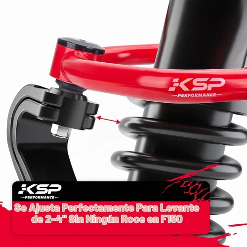 Vista 6 de KSP Brazo de Control Superior de 2-4" para F150 2004-2020, Brazo de Control de Repuesto del Mercado de Accesorios para Brazo de Fábrica/Stock Rojo