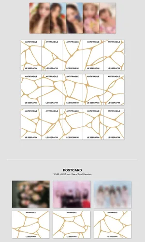 Vista 5 de (Pre-Order Benefit) LE SSERAFIM ANTIFRAGILE 2nd Mini Album ( VER.3 )+1ea Store Gift Photo Card K-POP SEALED