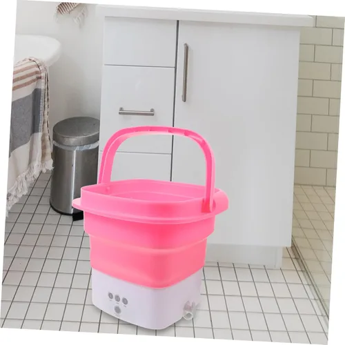 Vista 6 de OSALADI Lavadora portátil mini carpeta de lavandería compacta para apartamentos dormitorios viajes nosotros enchufe estándar