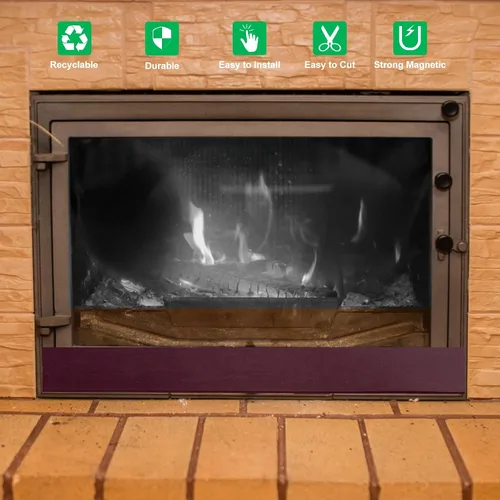 Vista 6 de PATIKIL Tapón magnético para chimenea de 36 x 4 pulgadas, 2 piezas de cubierta de ventilación de chimenea para interiores, bloqueador de corrientes