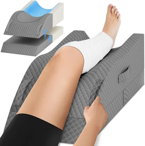 Vista 8 de Almohadas de elevación TranquilRelax para piernas después de cirugía, almohada de cuña de espuma viscoelástica ajustable para lesiones o descanso