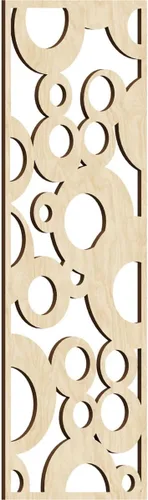Vista 108 de 9 3/8"W x 24 3/8"H x 1/4"T Farwell Decorativos Paneles de Pared de Madera Calado, Hickory