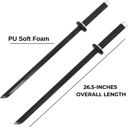 Vista 3 de Espadas de espuma para práctica, espadas de entrenamiento para enfrentamiento con funda de nylon.