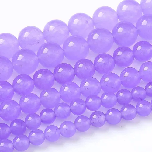 Vista 15 de Cuentas sueltas redondas de gemas naturales cuentas de piedra de energía de cristal para hacer joyas 15" (calcedonia afgana, 6 mm)