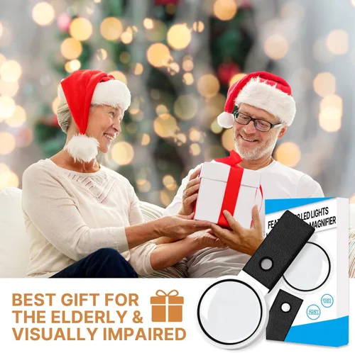 Vista 5 de Lupa de 50 aumentos con luz y soporte, lupa plegable de mano con 18 luces LED iluminadas para lectura de personas mayores, trabajo de cerca