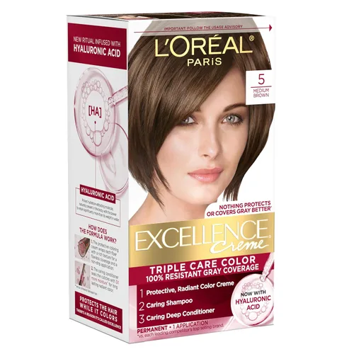 Vista 25 de L'Oreal Paris Excellence Crème Tinte Permanente para el Cabello, Color de Cabello de Triple Cuidado con Complejo Pro-Keratina para una Cobertura