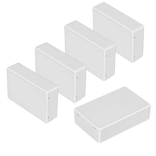 Vista 19 de LeMotech Caja de proyectos 10 piezas de plástico ABS, caja de conexiones eléctricas pequeña para electrónica, color blanco 1,97 x 1,10 x 0,59