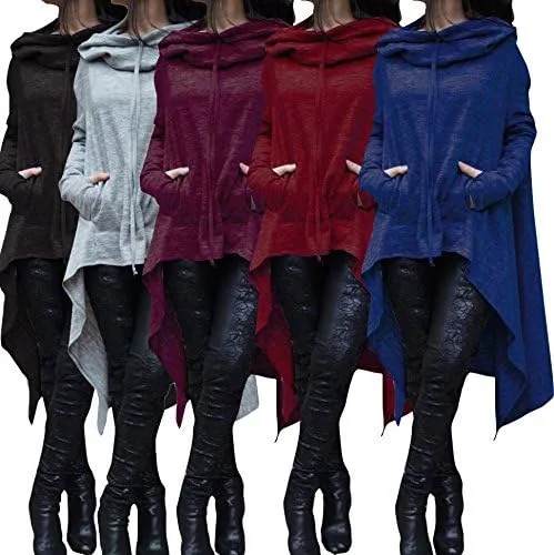 Vista 2 de Xuan2Xuan3 sudadera holgada, con bolsillos canguro, abrigo de vestir para mujer.
