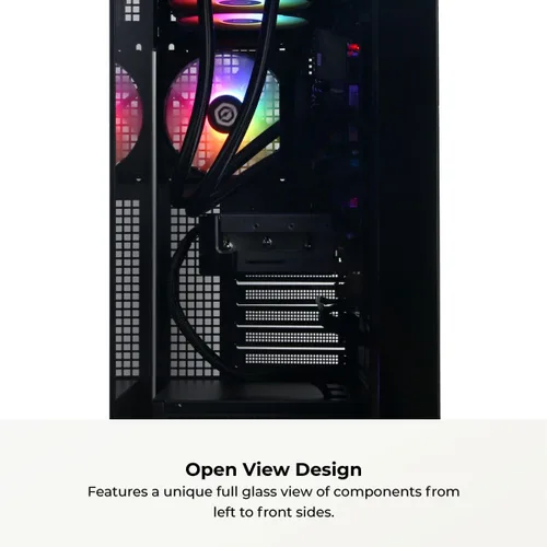 Vista 4 de CyberPowerPC PC para juegos, AMD Ryzen 9 9900X, GeForce RTX 5070 12GB