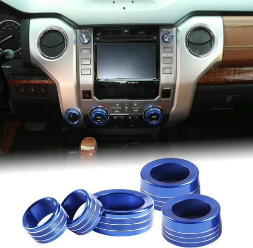 Vista 13 de Aunginsy Cubierta de Botón de Interruptor de Aire Acondicionado de Aluminio Compatible con Toyota Tundra 2014-2021, Interruptor de Botón de Control