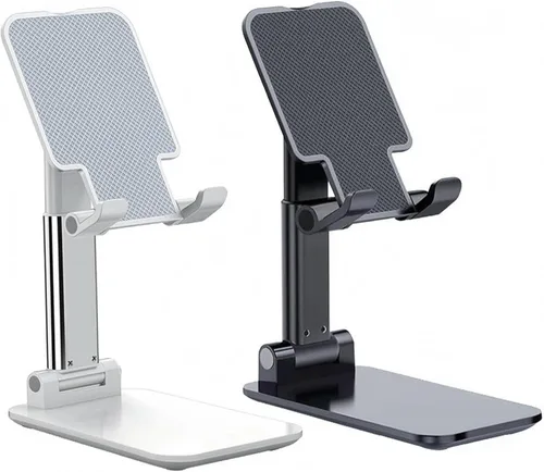Vista 8 de Meetuo 2 piezas de soporte para teléfono celular, soporte para teléfono de altura de ángulo ajustable para escritorio, soporte para teléfono