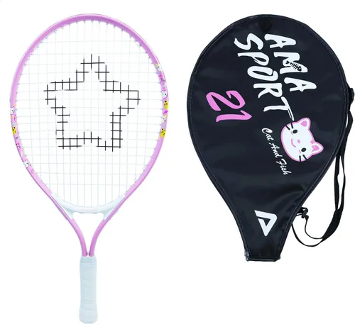 Vista 34 de AMA SPORT Raqueta de tenis para niños pequeños, kit de iniciación de raqueta de tenis de 17 a 25 pulgadas para niñas y niños con bolsa de nailon