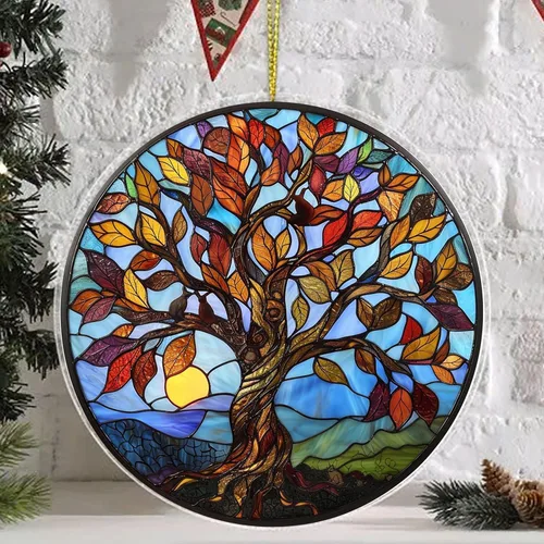 Vista 10 de Adorno de atrapasoles de cristal con diseño de mal de ojo, decoraciones de Navidad, adornos de Navidad para árbol, ideas de regalo de vacaciones