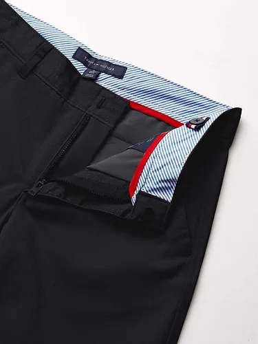 Vista 4 de Tommy Hilfiger Pantalones de vestir de mezcla de sarga con parte delantera plana para niño