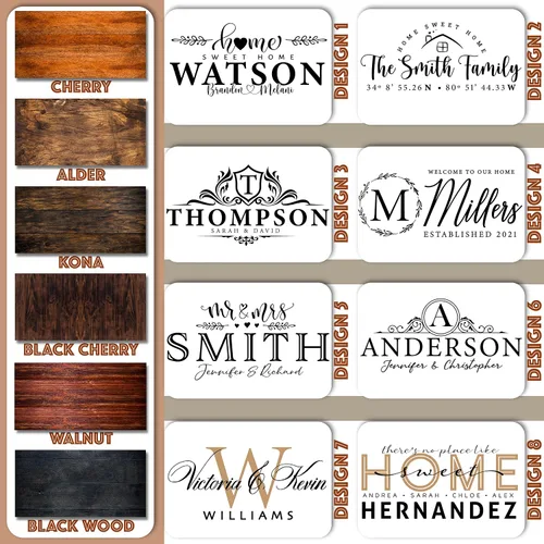 Vista 2 de Ganchos de madera personalizados para llaves de pared, regalo de madera personalizado para inauguración de la casa C5