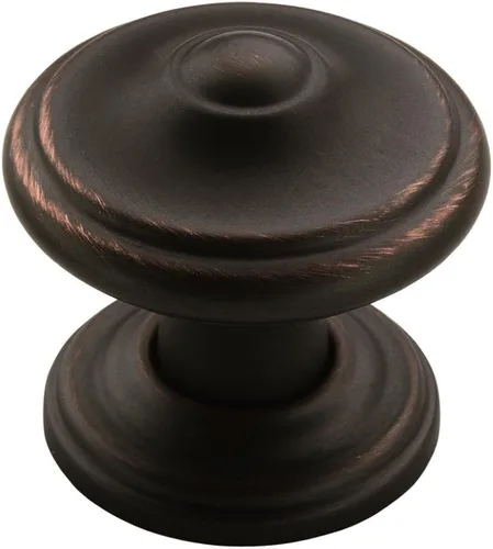 Vista 8 de Amerock Pomo para gabinete Bronce champán Diámetro de 1-1/4 pulgadas (1.260 in) Revitalize Paquete de 1 unidad Perilla de cajón