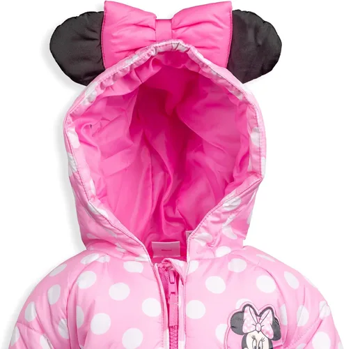 Vista 5 de Disney Minnie Mouse - Abrigo de invierno para niñas, chaqueta acolchada para niños pequeños
