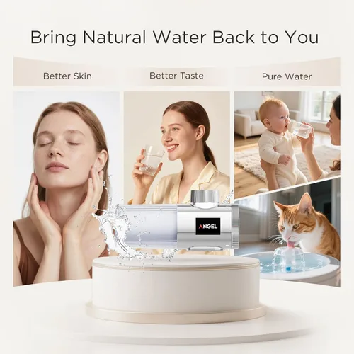 Vista 6 de ANGEL UF60 Filtro de fregadero de baño, ultra filtración de 0.01 μm para cuidado de la piel y cuidado del cabello, filtro de agua para grifo