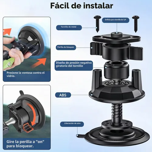 Vista 8 de HEMMOTOP Soporte para teléfono de automóvil, soporte de ventosa