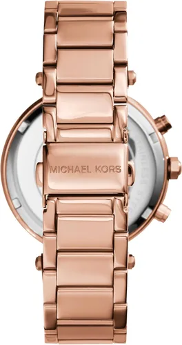 Vista 3 de Michael Kors - Reloj Parker de acero inoxidable y cristal pavé para mujer, con correa de acero, cuero o silicona