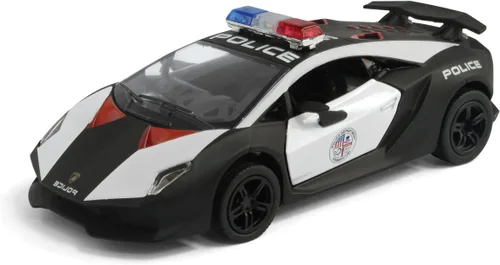 Vista 3 de KiNSMART - Lamborghini Sesto Elemento 5 pulgadas 1:38 Escala Die Cast Metal Modelo Toy Super Sports Car w/Pullback Action (azul)