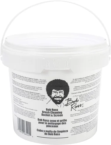Vista 4 de Bob Ross Cubeta con rejilla para limpieza - Blanca