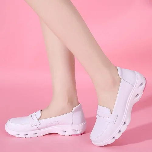 Vista 7 de KOFUBOKE Cómodos zapatos de enfermera para mujer, ligeros, antideslizantes