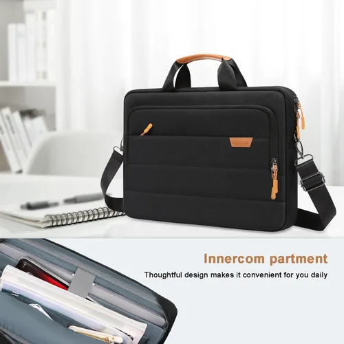 Vista 7 de MOSISO Laptop Bag for Men, Computer Bags Laptop Briefcase Bag with Trolley Sleeve&Front Rectangle&Horizontal Pockets
