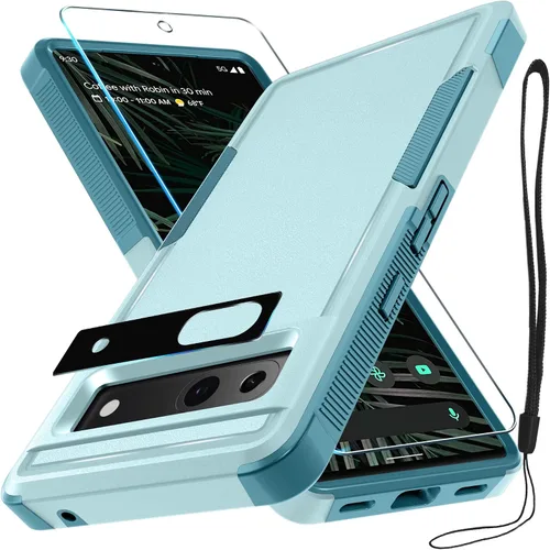 Vista 27 de Funda para Google Pixel 7A, Funda Protectora de Teléfono de Cuerpo Completo Resistente de Trabajo Pesado Robusta a Prueba de Golpes con Correa
