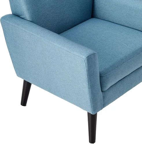 Vista 5 de Christopher Knight Home Sienna Mid-Century - Silla de club de tela moderna, color azul