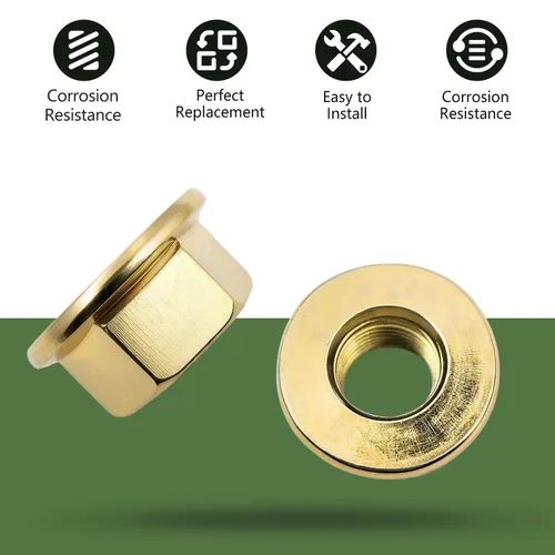 Vista 5 de Tuerca de hoja de husillo 5/8-18 con brida hexagonal de repuesto para Cub Cadet MTD Toro 712-0417 712-0417A 912-0417A, tuerca de cuchilla
