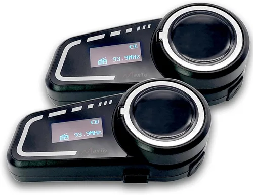 Vista 9 de QSPORTPEAK M2 - Intercomunicador de auriculares Bluetooth para casco de motocicleta, dúplex completo, inalámbrico para 6 conductores/alcance 3,280.8