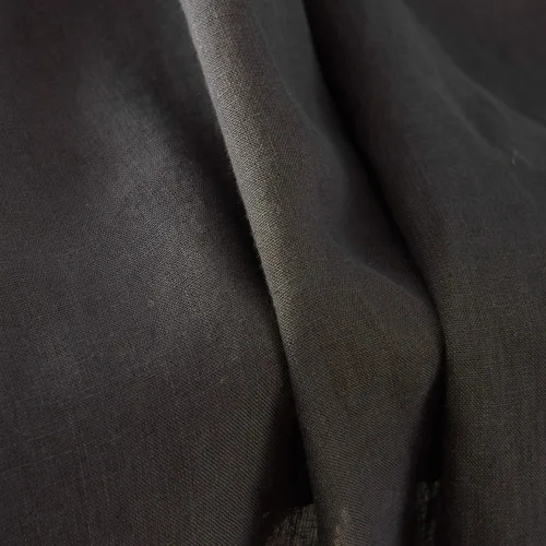 Vista 4 de Best Home Fashion Manta de lino 100% - Elegancia casual, ligera y elegante manta de lino - Oscuro.Gris - 50 x 60 pulgadas