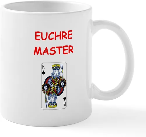 Vista 27 de CafePress Euchre Champ Mugs Taza de café de cerámica de 11 oz (11.0 fl oz)