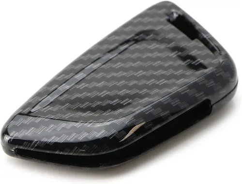 Vista 7 de iJDMTOY Exact Fit - Carcasa para llavero inteligente con diseño de fibra de carbono metálica brillante compatible con BMW X1 X4 X5 X6, serie 5
