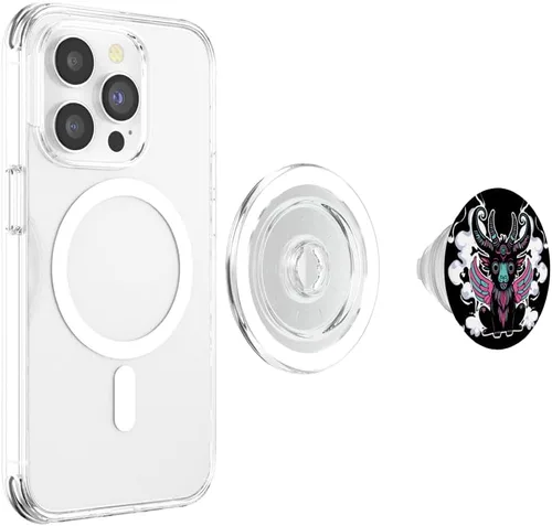 Vista 4 de Kawaii Pastel Goth Satanic Baphomet Aesthetic Nu Lindo y espeluznante PopSockets MagSafe PopGrip para iPhone