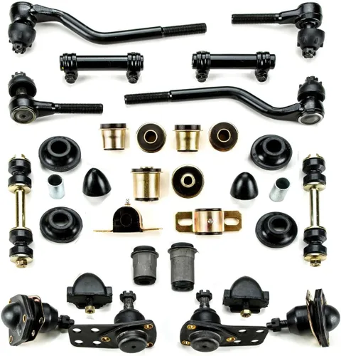 Vista 6 de Andersen Restorations - Kit de reconstrucción de suspensión frontal de poliuretano negro compatible con Chevrolet Chevy II/Nova OEM Spec reemplazos