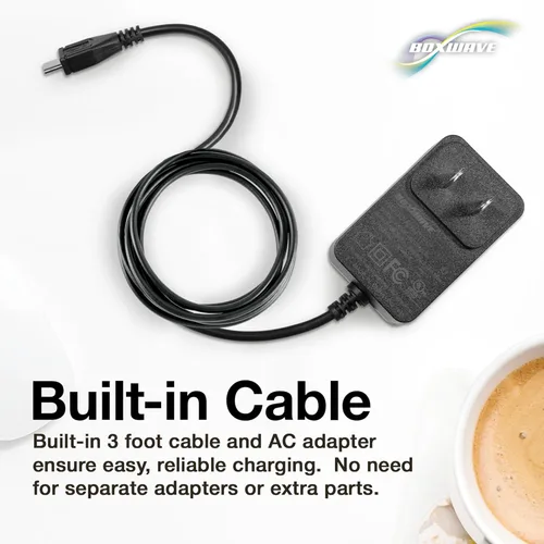 Vista 3 de BoxWave Cargador compatible con Kindle Fire HD 7 (3ª generación 2013), cargador de pared directo (15 W), carga rápida tu dispositivo con cable