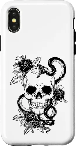 Vista 5 de Gothic Flower Skull Snake Roses Case for iPhone 16